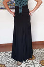 Black flamenco skirt with sash