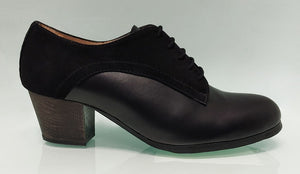 Chaussure de danse flamenco professionnelle en cuir et daim