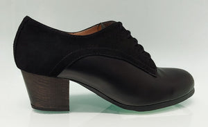 Chaussure de danse flamenco professionnelle en cuir et daim