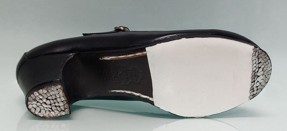 Zapato de Baile Flamenco Profesional piel negro 5 cm.