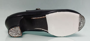Zapato de Baile Flamenco Profesional piel negro 5 cm.