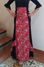 Black flamenco skirt with floral print and ruffles