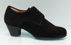 Men's semi-professional flamenco shoe in black suede