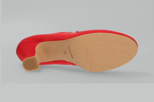 Flamenca Cordones Antelina Rojo