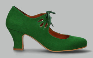 Flamenca Cordones Antelina Verde