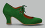Flamenca cordones antelina verde
