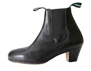 Botte de flamenco professionnelle en cuir noir