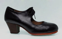 Zapato de baile flamenco profesional "doble ancho especial" con cordones.