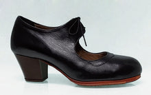 Chaussure de danse flamenco professionnelle « double largeur spéciale » avec lacets.