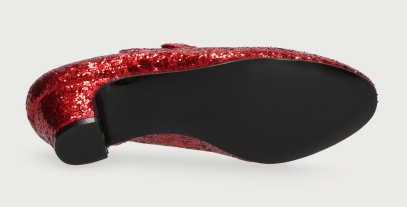 Chaussure de flamenco à paillettes rouges