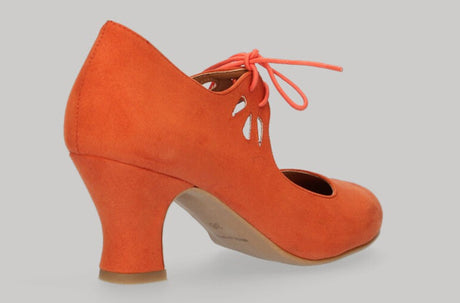 Flamenca Cordones Antelina Naranja