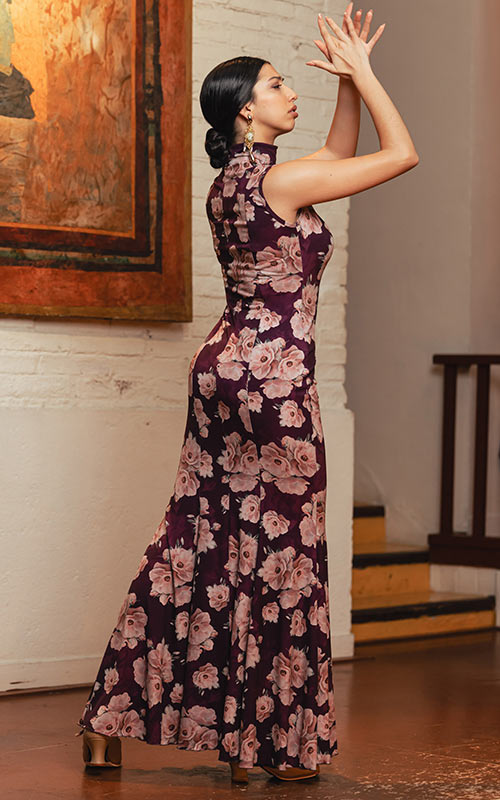 Mirabel flamenco skirt with a multi-colored print