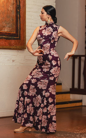 Mirabel flamenco skirt with a multi-colored print