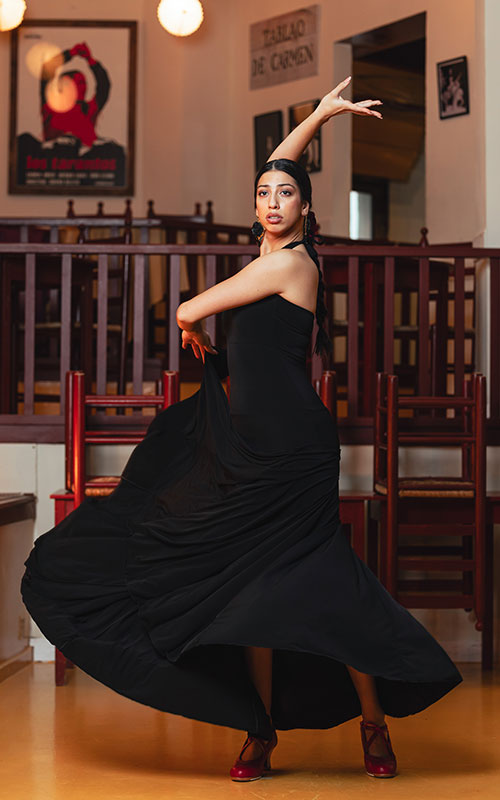 Amelia black flamenco dress
