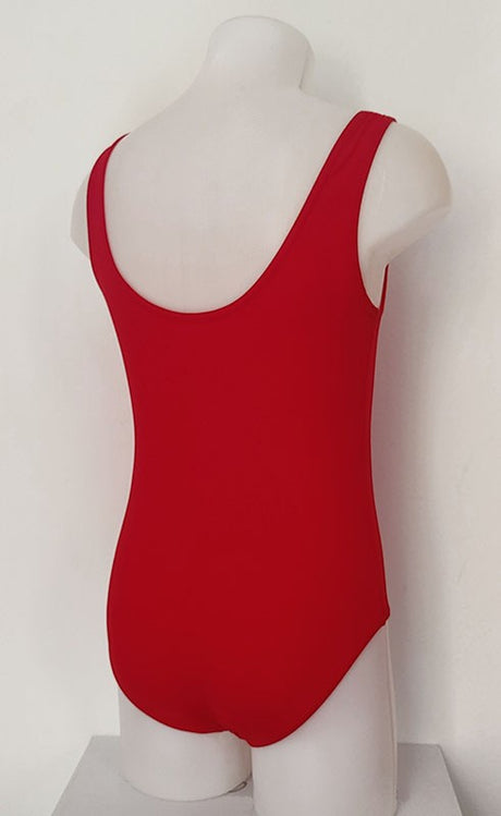 Maillot Niña Rojo Tirante Ancho