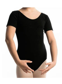 Maillot Niña Negro Manga Corta