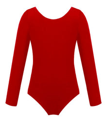 Maillot Niña Rojo Manga Larga