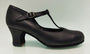 Chaussure de danse espagnole, cuir noir