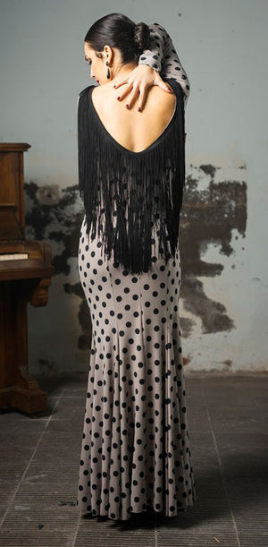 Robe de flamenco Lei à imprimé pois