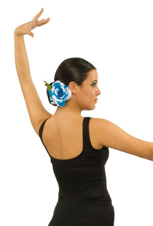 Black fitted T-shirt with wide straps