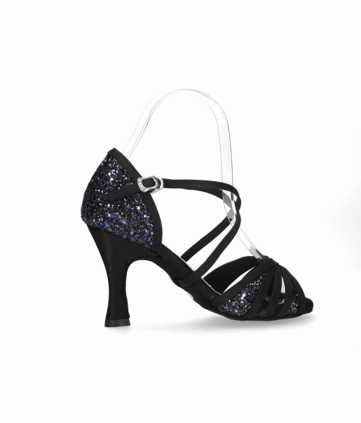 chaussure de danse de salon noire et pailletée