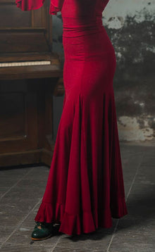 Jupe de flamenco ajustée aux hanches en différentes couleurs