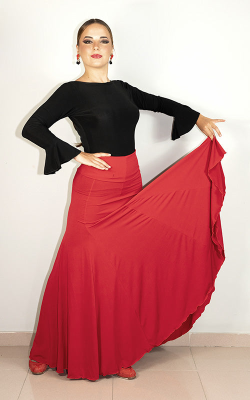 Jupe flamenco avec ceinture rouge