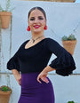 Top flamenco elda negro
