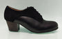 Chaussure de flamenco professionnelle alliant cuir et daim