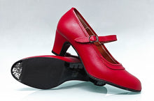 Chaussure semi-professionnelle en cuir rouge avec boucle (pour débutants)