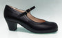 Zapato de baile flamenco profesional piel negro 5 cm.