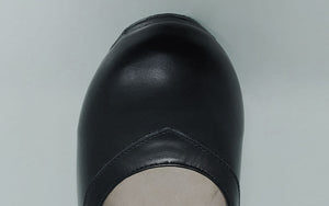 Chaussure de danse flamenco professionnelle, cuir noir, 5 cm.