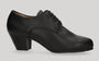 Chaussure de flamenco semi-professionnelle pour homme en cuir noir