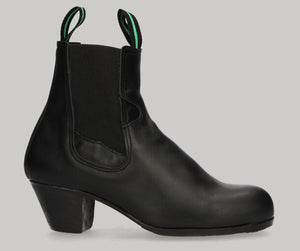 Botte de flamenco professionnelle en cuir noir