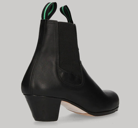 Botte de flamenco professionnelle en cuir noir
