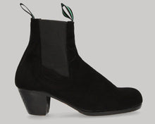 Botte de flamenco professionnelle en cuir suédé noir