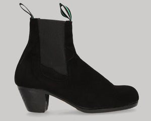 Botte de flamenco professionnelle en cuir suédé noir