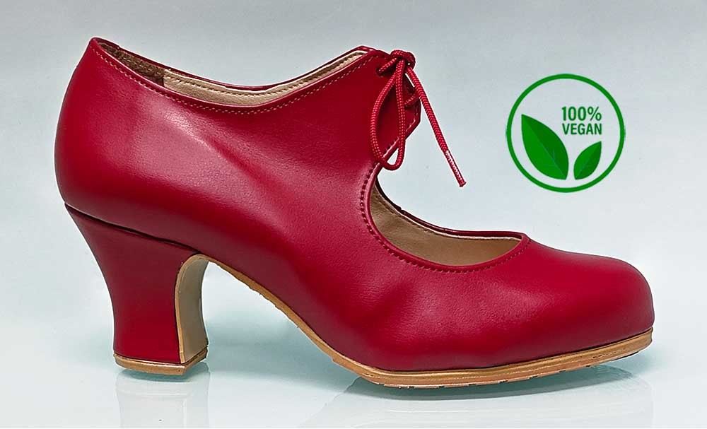 Chaussure de danse flamenco rouge « VEGAN »