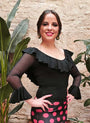 Top flamenco negro mangas de tul