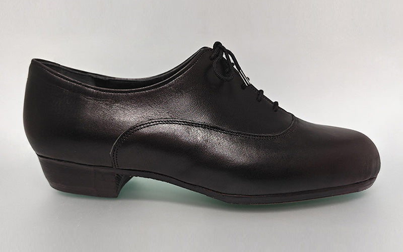 Chaussure de danse flamenco noire professionnelle à talon bas