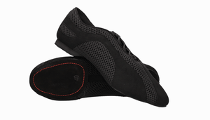 Men's black lace-up shoe for Latin and ballroom dancing
