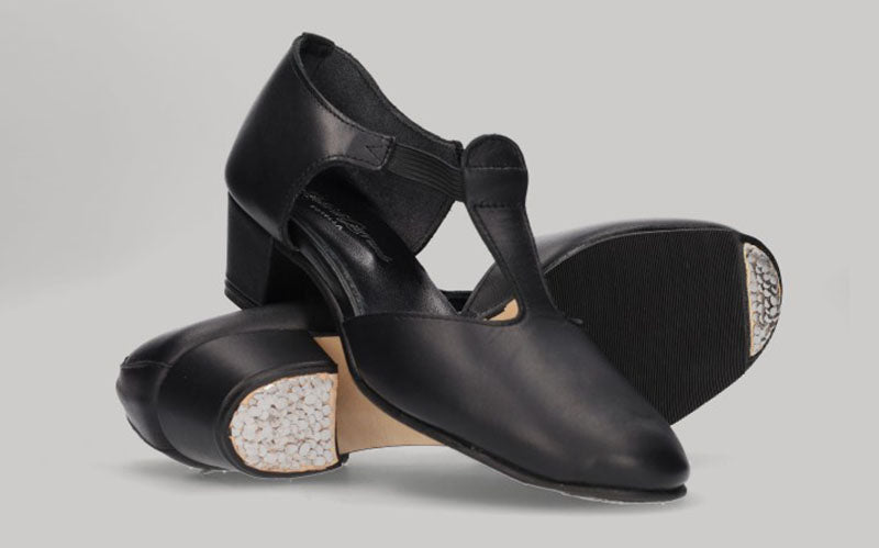 Zapato de Baile Piel Negro Tipo Chapín de con Clavos