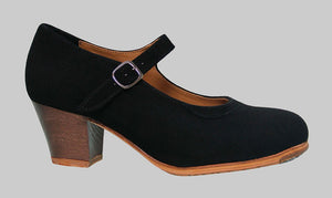 Zapato de baile flamenco profesional ante negro