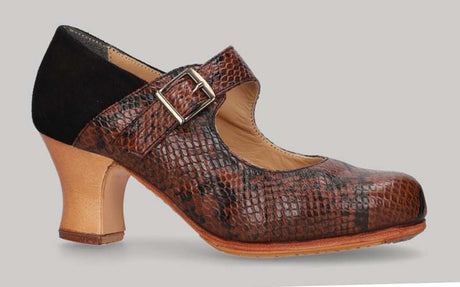 HEB. BROWN SNAKE/BLACK SUEDE BACK