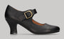Black flamenco shoe in nappa leather with buckle