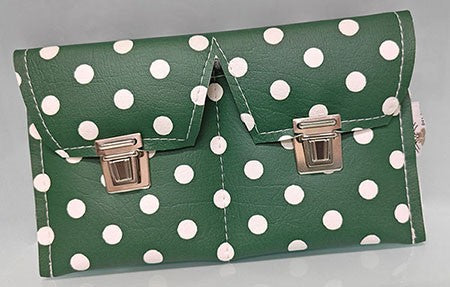 Funda Castañuela Profesional Verde con Lunares