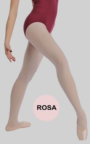 Media básica de estudio con banda elástica color rosa