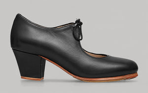 Zapato de baile flamenco profesional piel negro