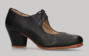Zapato de baile flamenco profesional piel negro