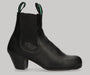 Bota flamenco profesional piel negra cosida